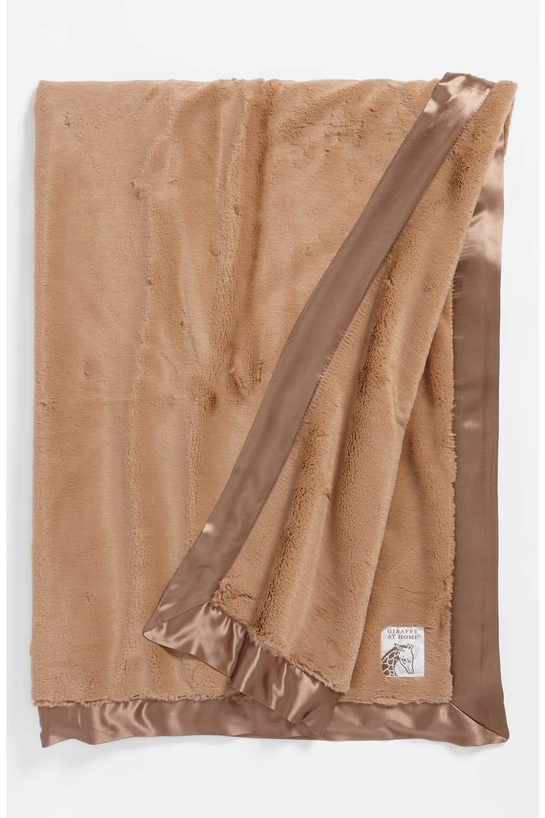 Giraffe at Home Luxe™ Faux Fur Throw, Main, color, MOCHA2