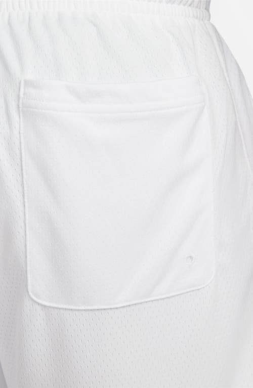 Nike Club Flow Mesh Shorts In White