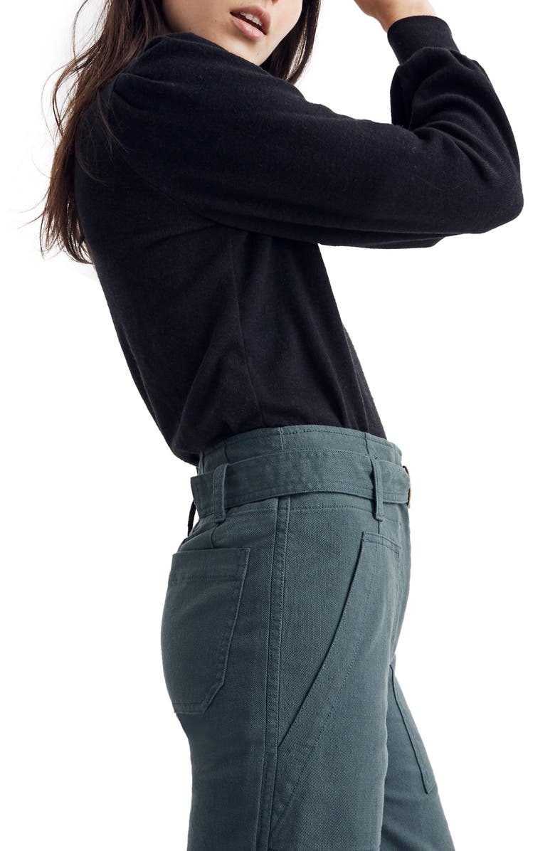 Madewell Puff Sleeve Mock Neck Top, Alternate, color, 