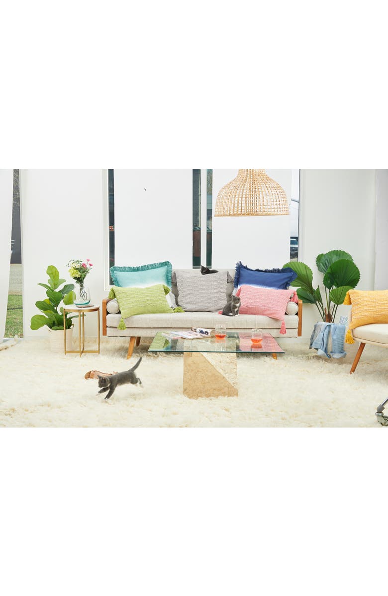 carol 
frank Hodges Large Woven Throw Pillow With Insert, Alternate, color, Gray