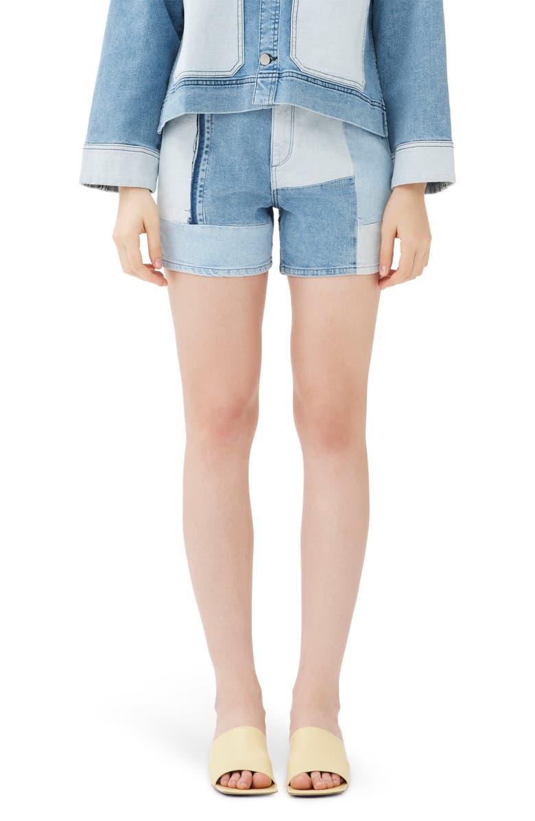 DL1961 x KSENIASCHNAIDER Kaia Denim Shorts, Main, color, Patchwork