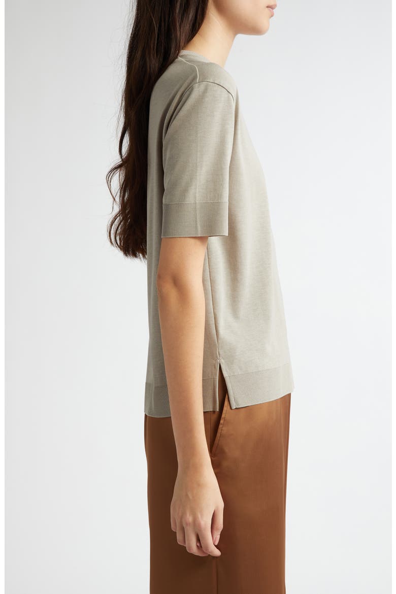 Glam Knit Crewneck T-Shirt, Alternate, color, 1000 WHITE