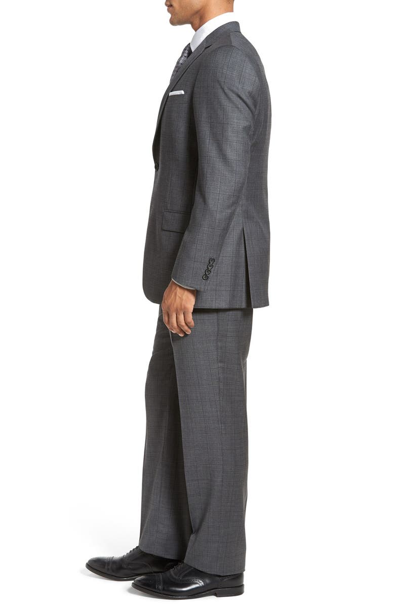 Hart Schaffner Marx New York Classic Fit Plaid Wool Suit, Alternate, color,