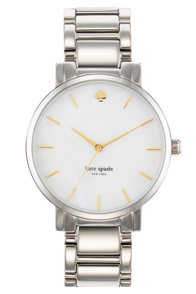 'gramercy grand' bracelet watch, 38mm, Main, color, SILVER