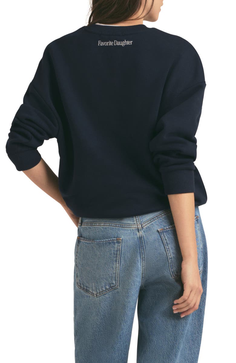 Favorite Daughter Sports Mom Cotton Blend Graphic Sweatshirt, Alternate, color, Navy