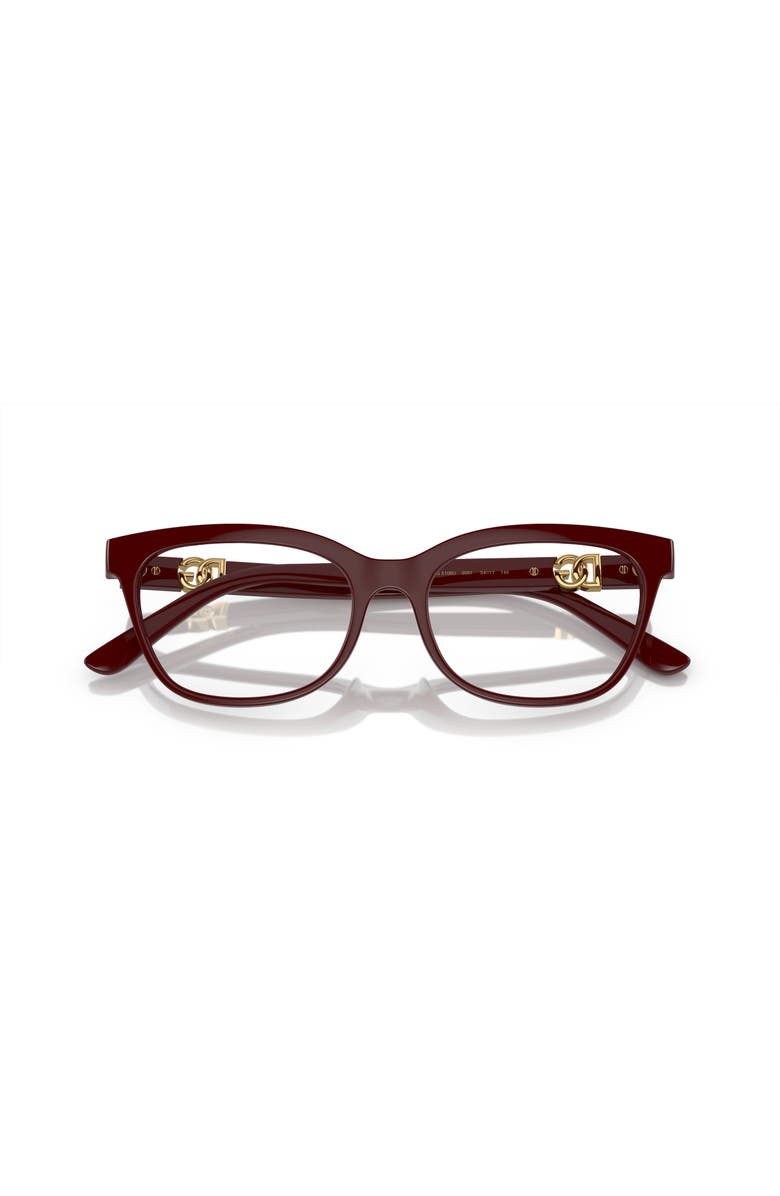 Dolce&Gabbana 54mm Butterfly optical glasses, Alternate, color, Red