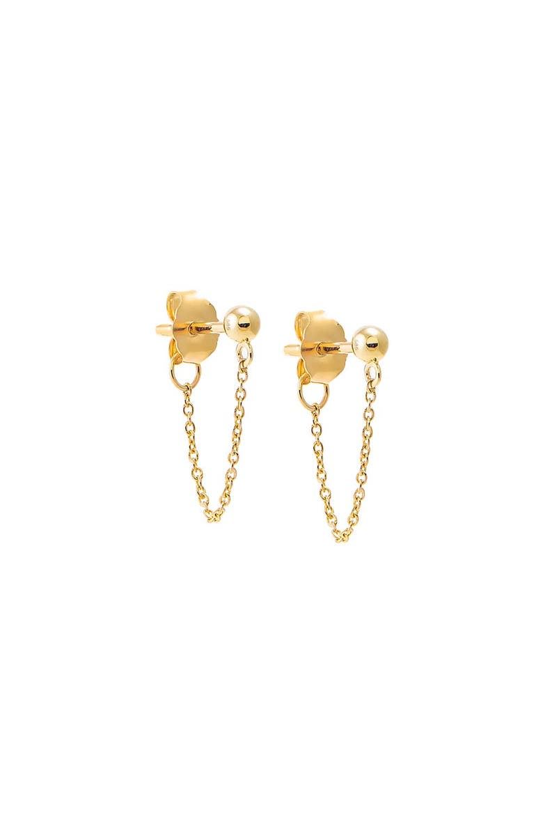 BY ADINA EDEN Front Back Chain Stud Earring 14K, Alternate, color,