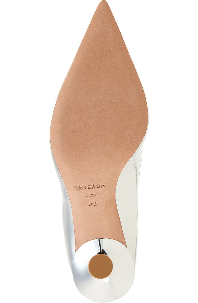 BETZÁBE Thalia Metallic Pointed Toe Pump, Alternate, color, Metallic Silver