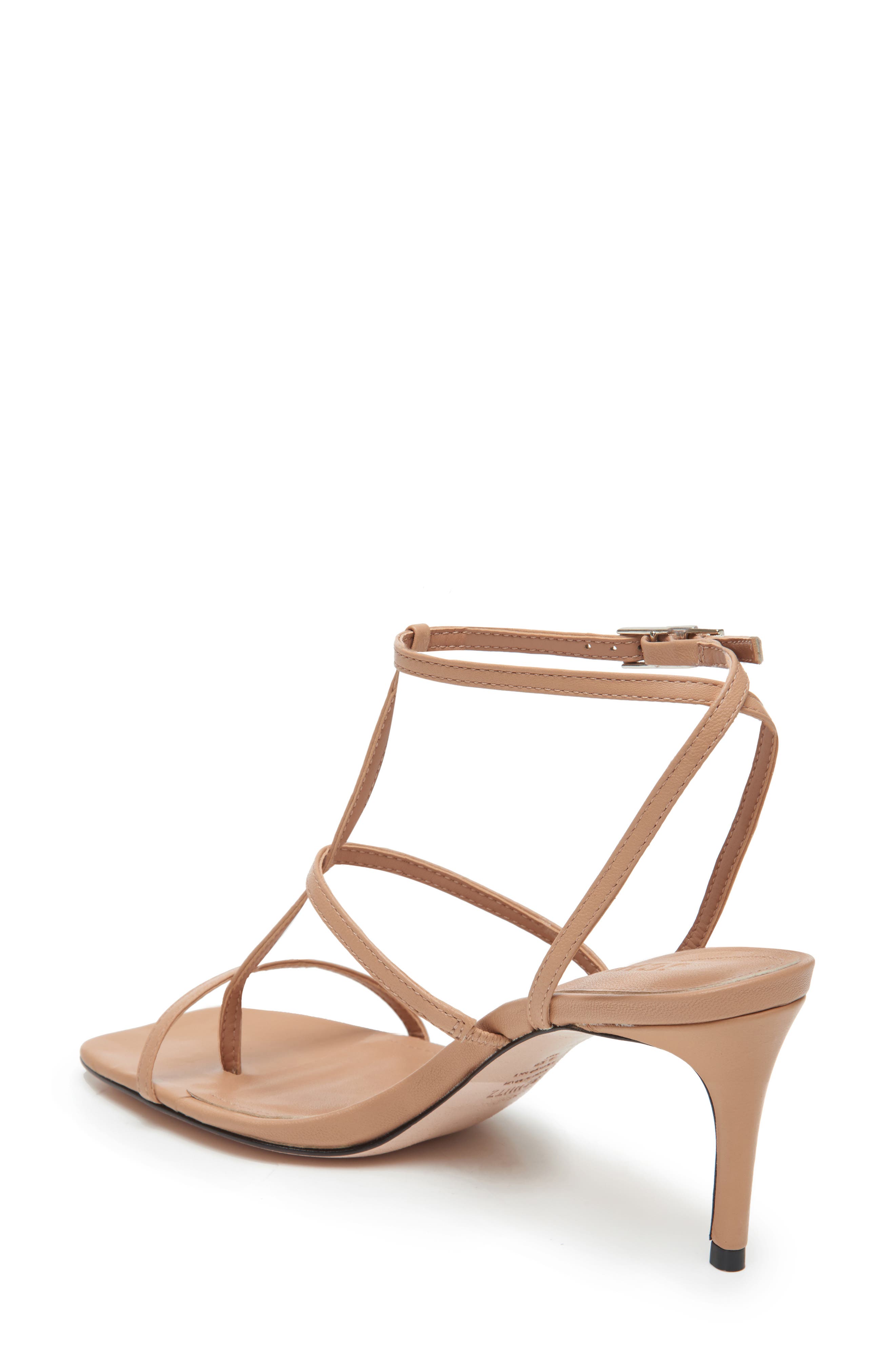 Schutz Ameena T-Strap Thong Sandal, Alternate, color, Honey/ Beige Leather