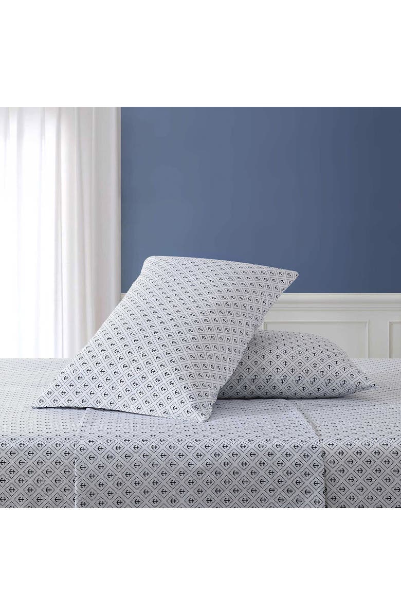 Nautica Diamond Anchor Cooling Microfiber Sheet Set, Alternate, color, 
