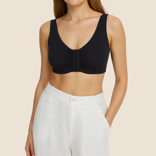 Meadow Ease Cotton Front Closure Bra For Mastectomy In Multi