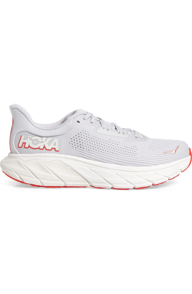 HOKA Arahi 7 Running Shoe, Alternate, color, Cosmic Grey / Tomato