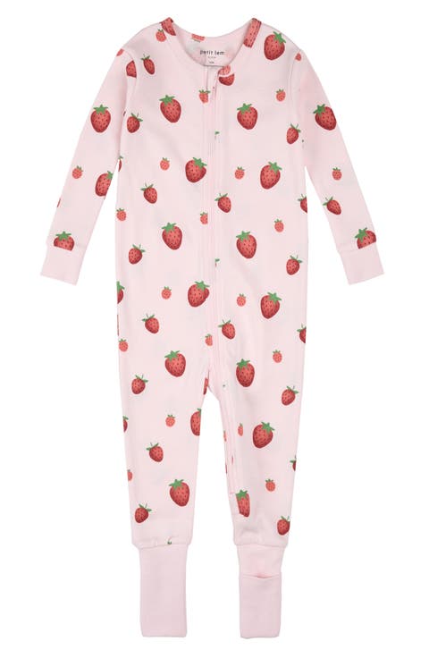 Fitted Convertible Stretch Organic Cotton One-Piece Pajamas