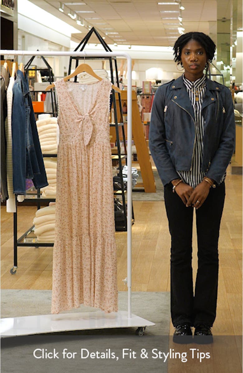 Tie Front Ditsy Floral Maxi Dress, sales video thumbnail