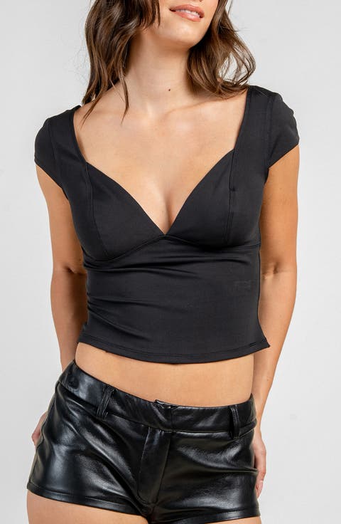 Cap Sleeve Contour Top