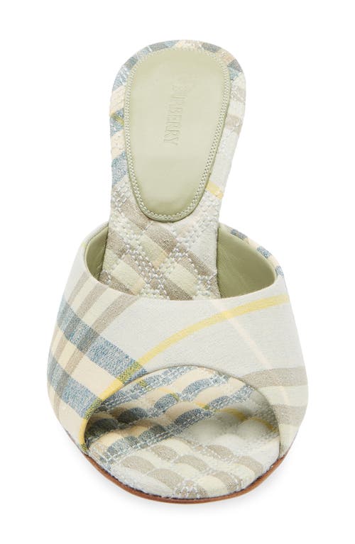 Burberry Mews Check Slide Sandal In Breeze Ip Check