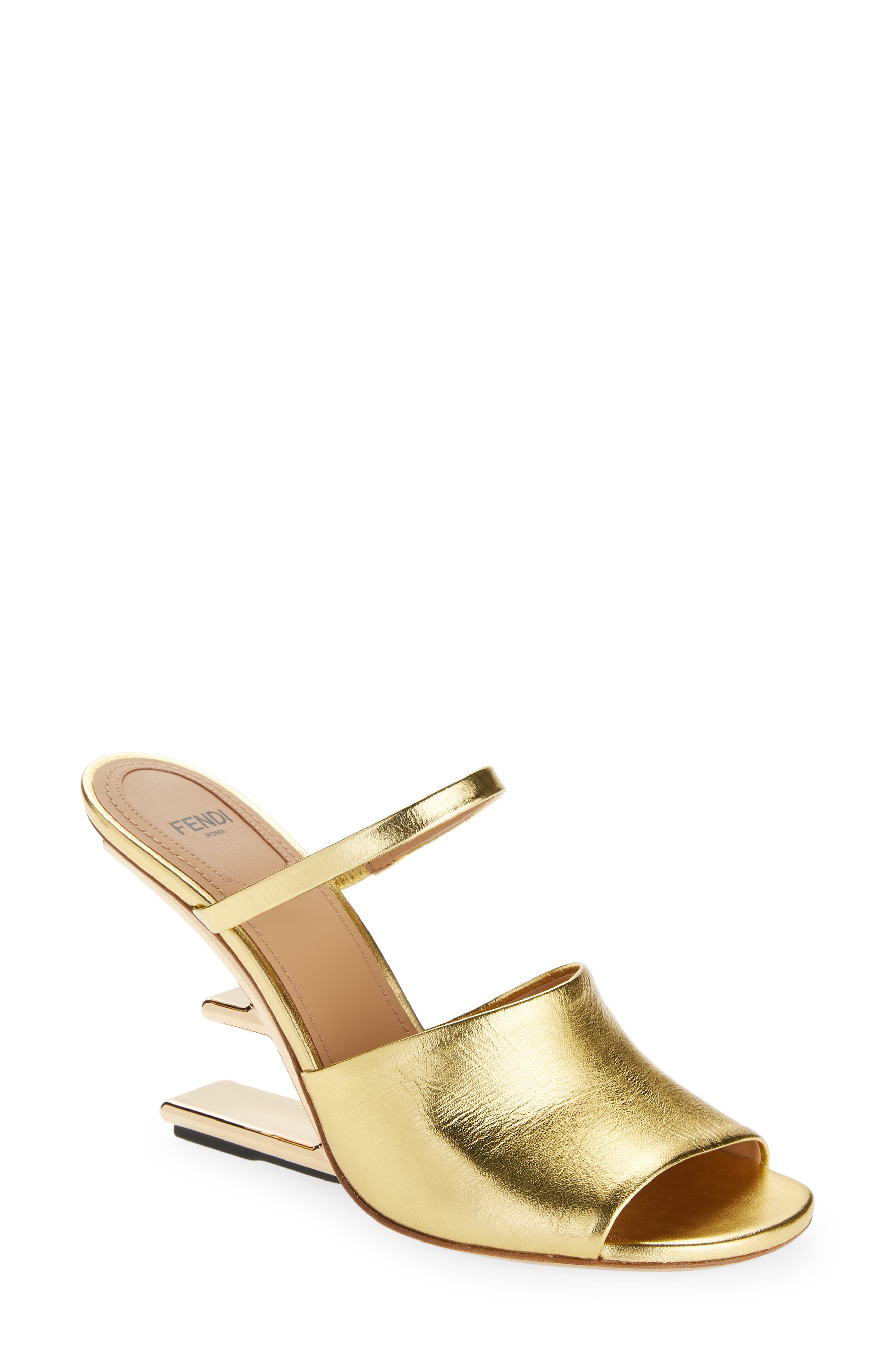 First Metal Sandal, Main, color, GOLD