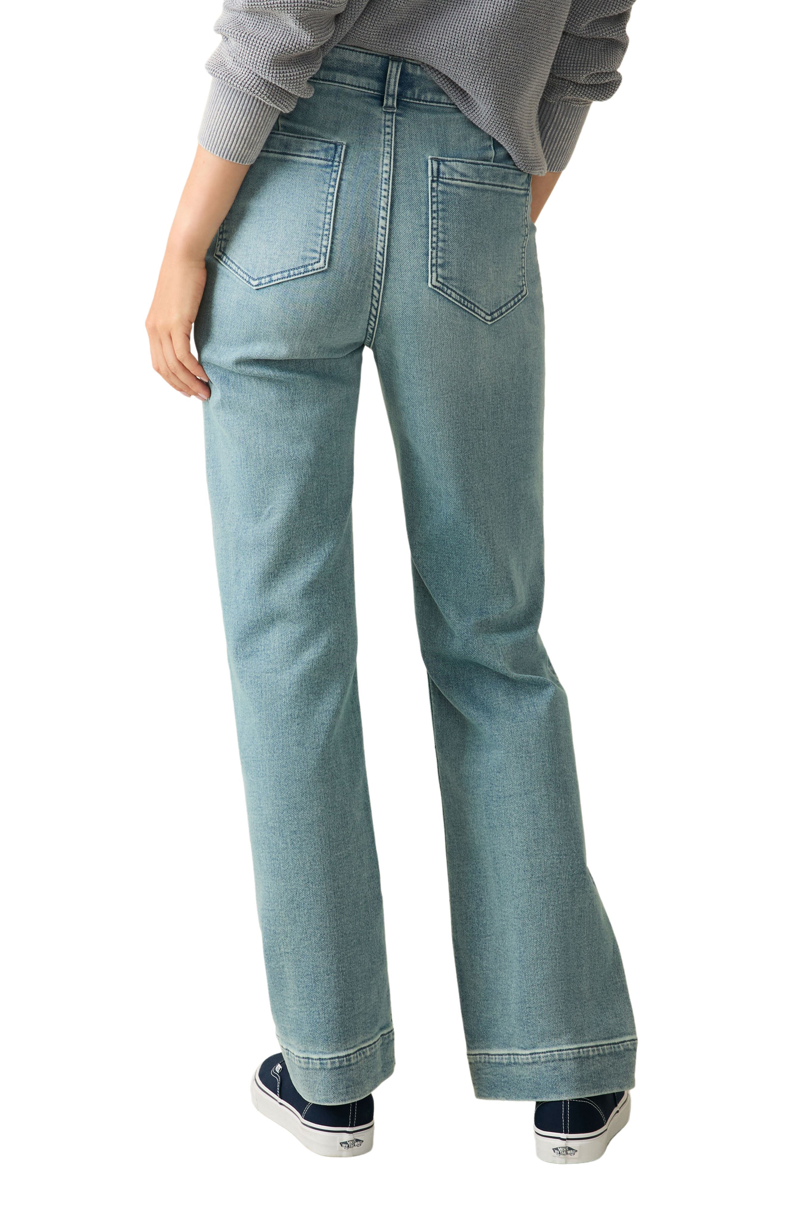 Stretch Terry Wide Leg Pants - image 2