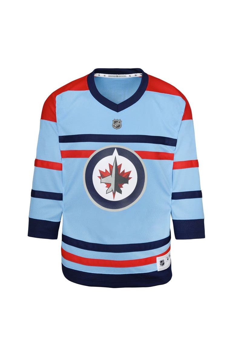Youth  Light Blue Winnipeg Jets Anniversary Replica Jersey, Alternate, color, Light Blue
