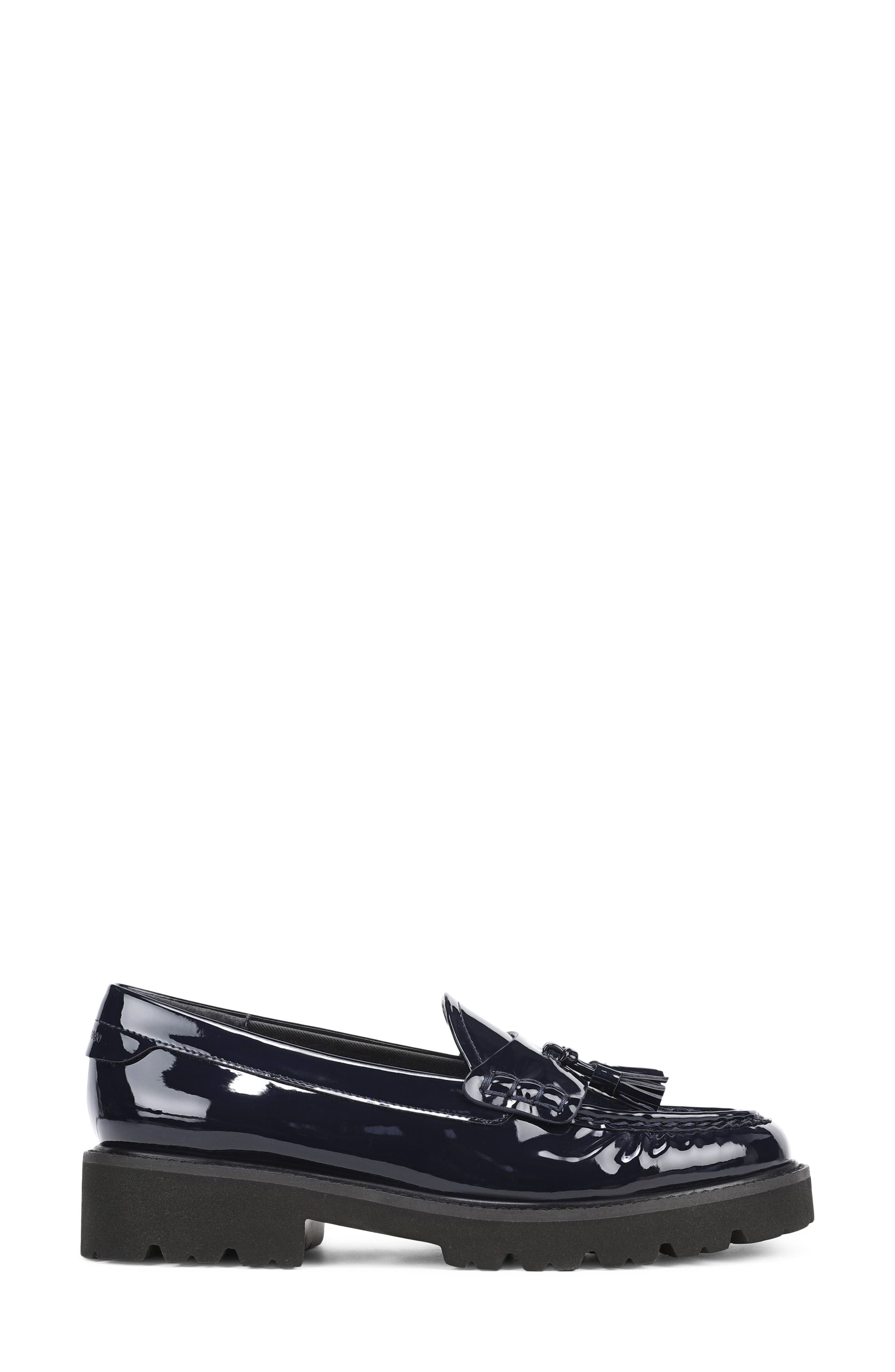 Sarika Tassel Loafer, Alternate, color, NAVY SOFT PU