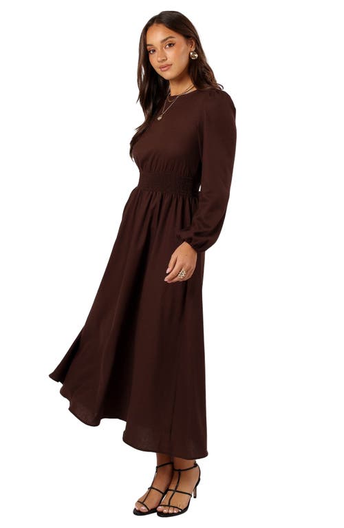 Petal And Pup Petal & Pup Roman Long Sleeve Maxi Dress In Brown