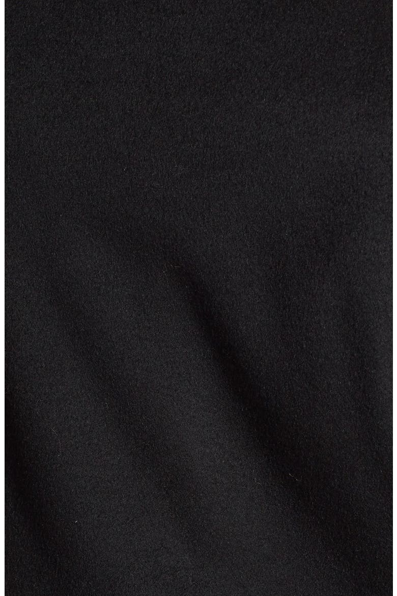 Single Breasted Wool Blend Walking Coat, Alternate, color, BLACK