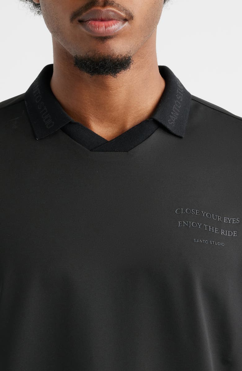 SANTO STUDIO Enjoy the Ride Club Polo, Alternate, color, Black