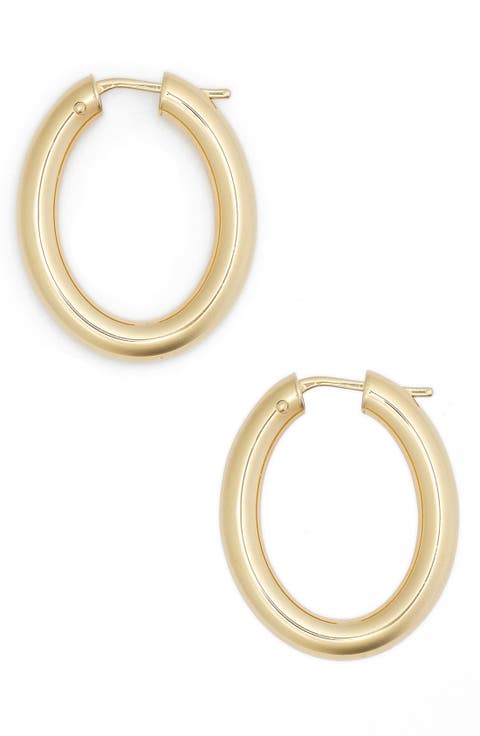 Oval Hoop Earrings