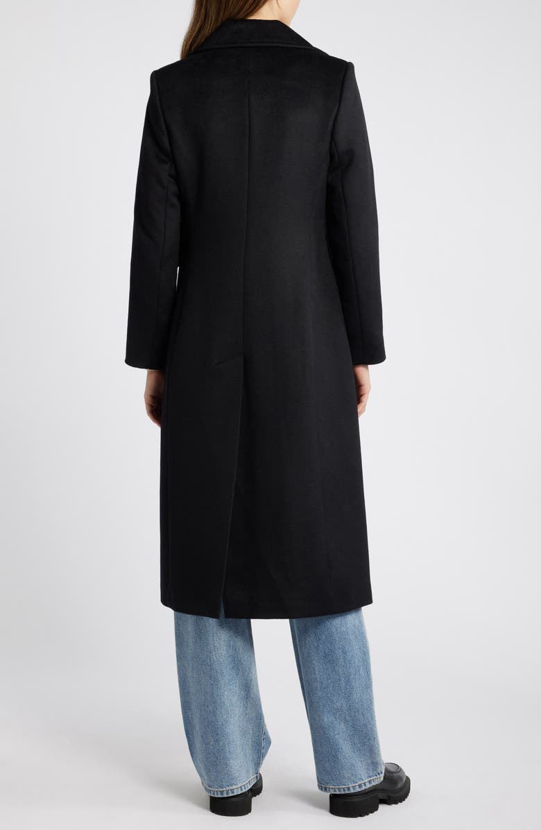 Sam Edelman Single Breasted Wool Blend Reefer Coat, Alternate, color, 