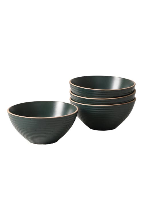 Stone Lain Lauren Stoneware 16-piece Dinnerware Set In Green