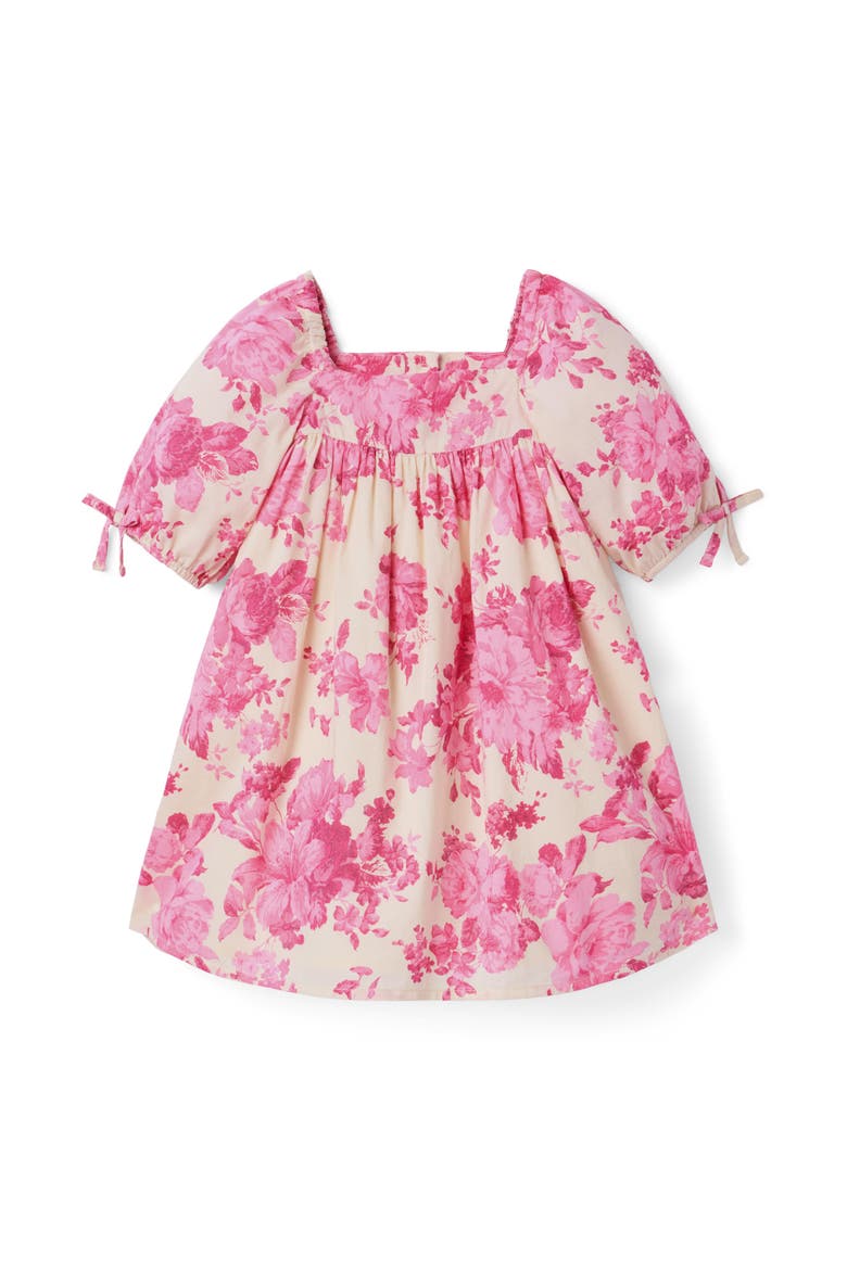 Floral Puff Sleeve Dress, Main, color, Pink