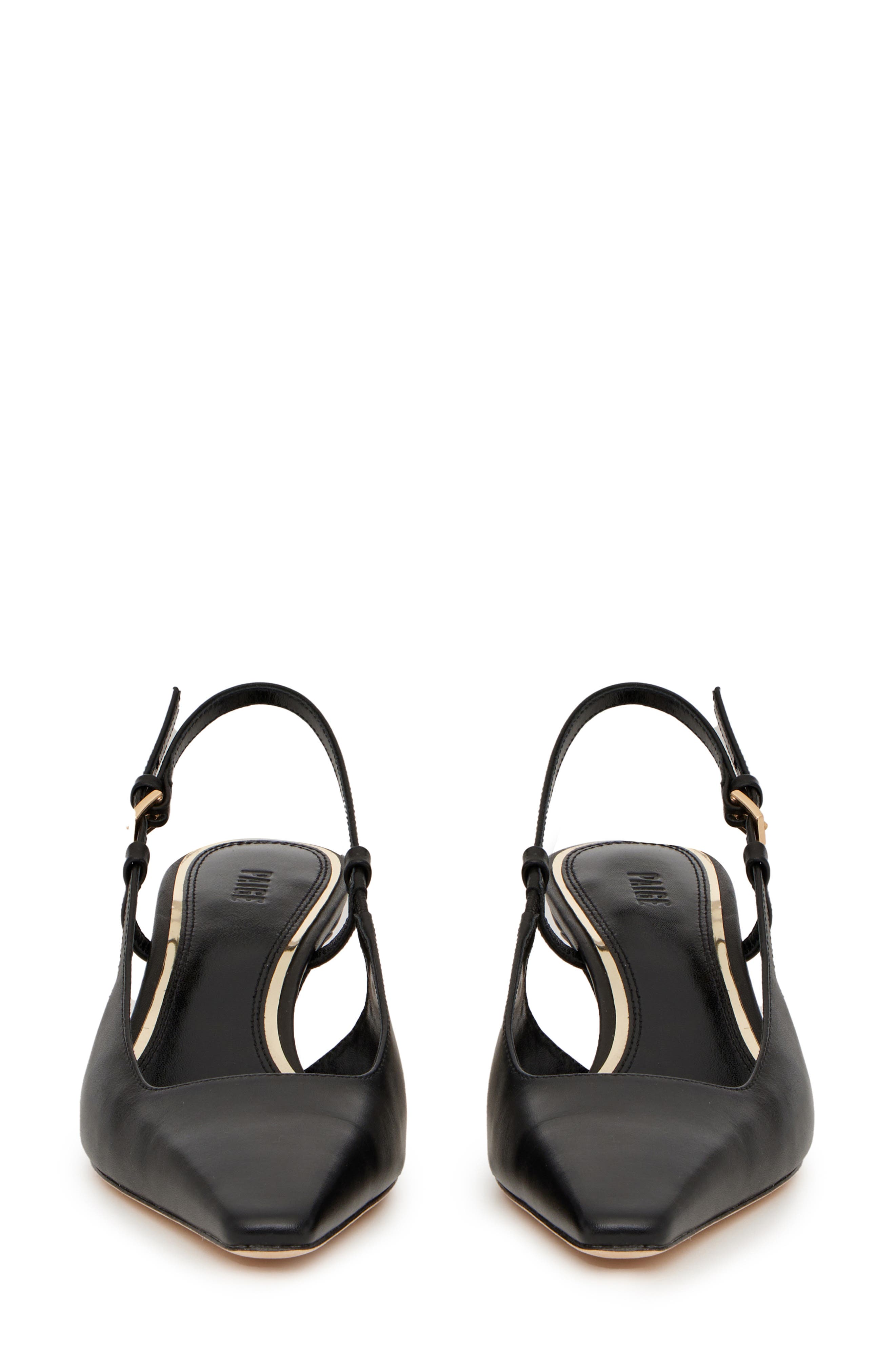 PAIGE Winnie Pointed Toe Slingback Pump, Alternate, color, Black