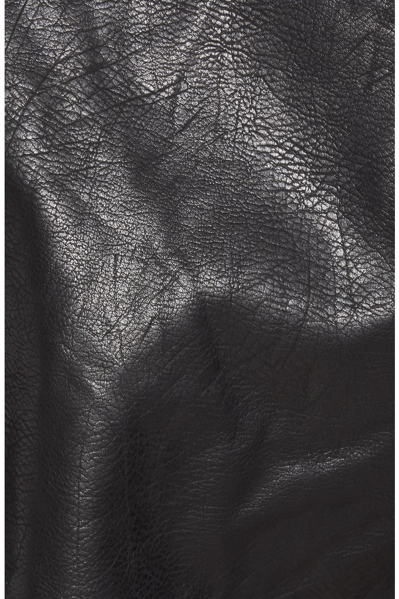Faux Leather Moto Jacket, Alternate, color, ONYX