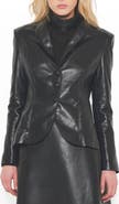 AS by DF Denise Upcycled Tailord Leather Blazer