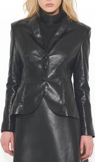 AS by DF Denise Upcycled Tailord Leather Blazer