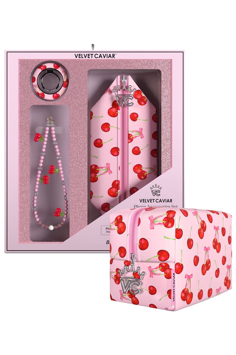 Fashion Set with Phone Charm, Grip Ring, and Travel Bag, Alternate, color, Red Multicolor