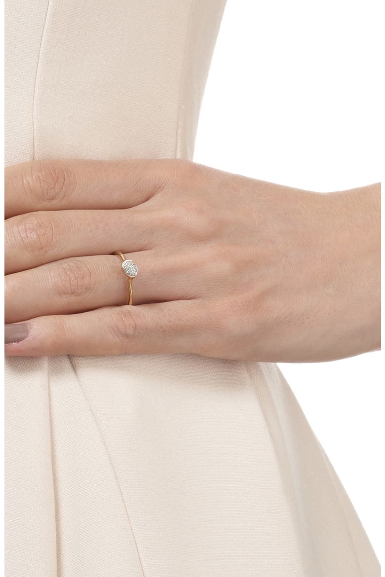Siren Small Pavé Diamond Stacking Ring, Alternate, color, YELLOW GOLD/ DIAMOND