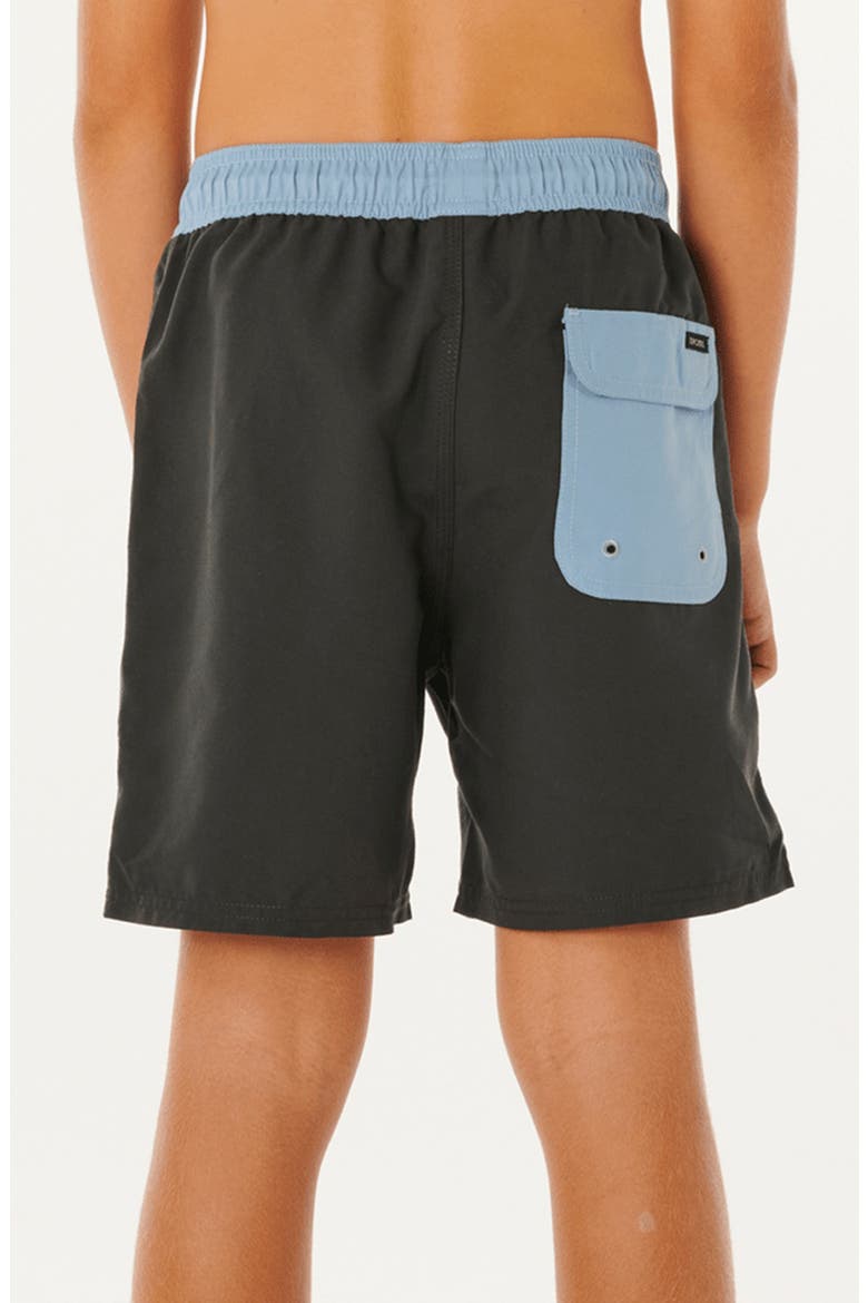 Kids' Eternal Shred Block Swim Trunks, Alternate, color, WASHED BLACK