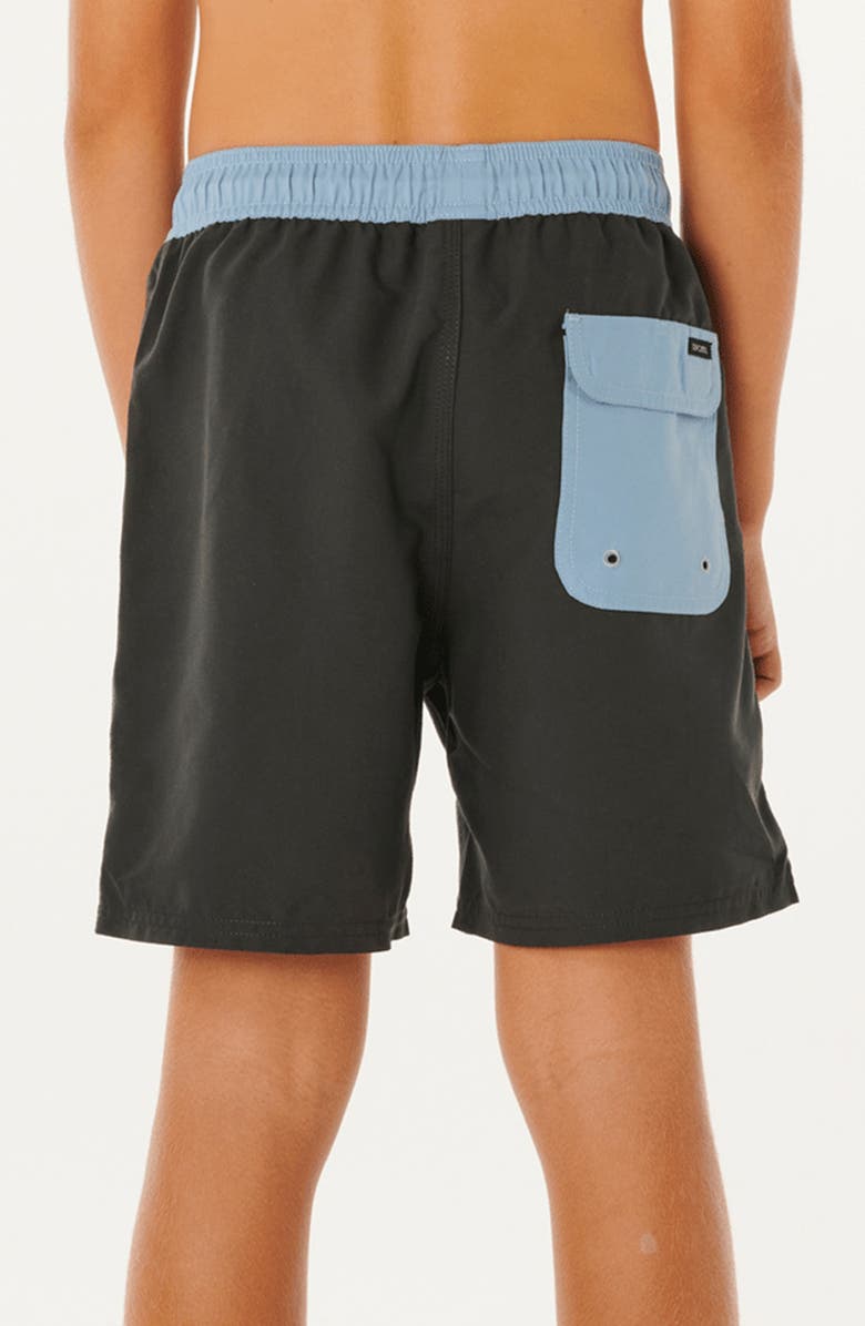 Rip Curl Kids' Eternal Shred Block Swim Trunks, Alternate, color, Washed Black