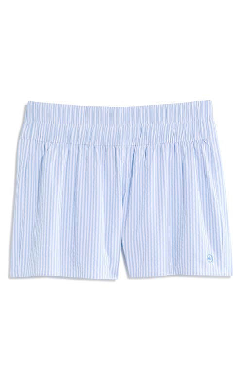 Shop Vineyard Vines Sea Sode Harbor Seersucker Shorts In Seersucker-jake Blue