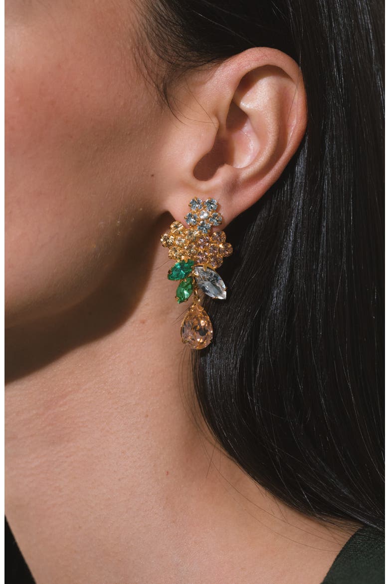 Bouquet Drop Earrings, Alternate, color, MULTI