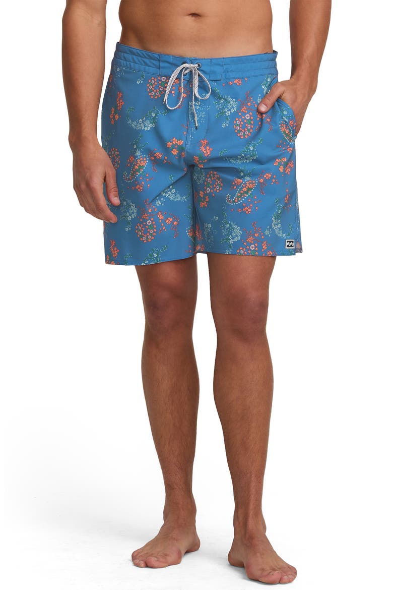 Good Times Lo Tide Board Shorts, Main, color, DENIM CHAMBRAY