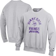Champion Men's Champion  Heather Gray Minnesota Vikings Reverse Weave Fleece Pullover Sweatshirt