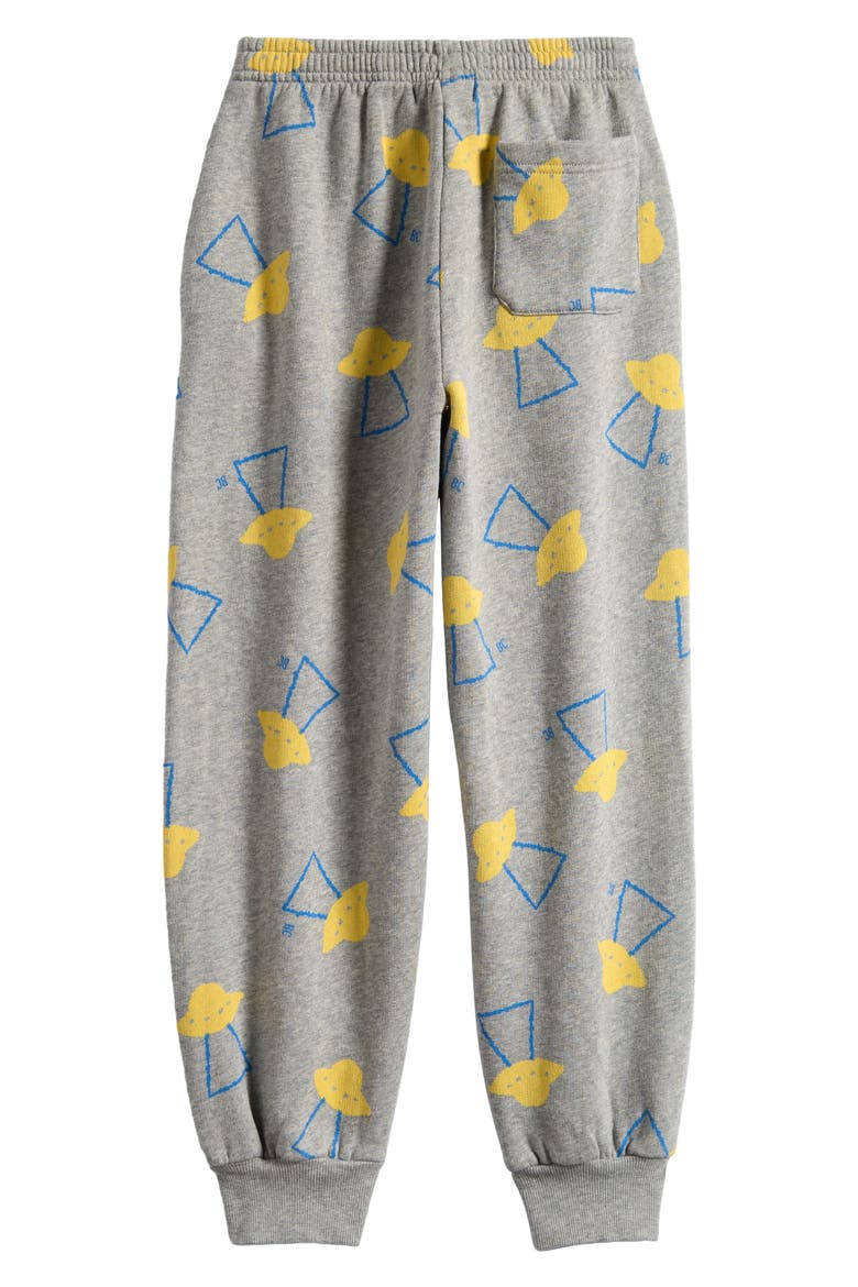 Kids' Pixel Abduction Organic Cotton Joggers, Alternate, color, LIGHT HEATHER GREY