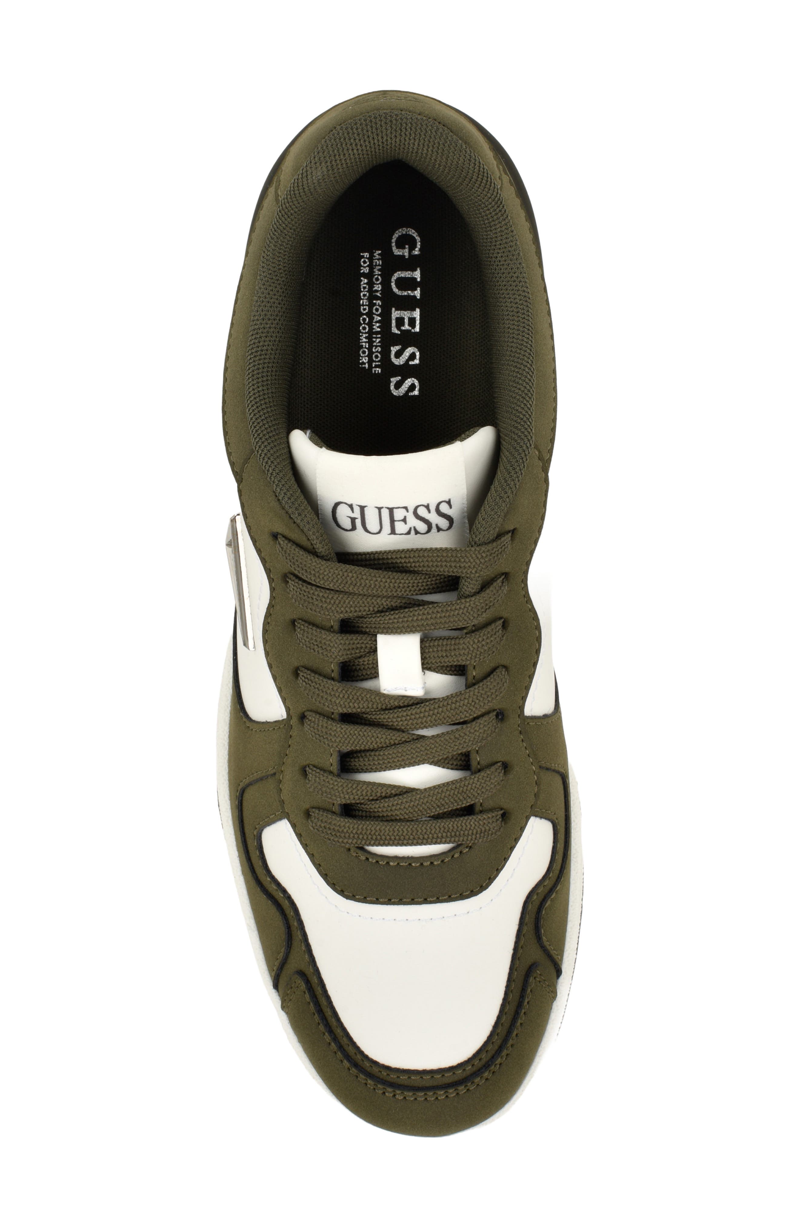 Nomen Faux Leather Sneaker, Alternate, color, OLIVE/ IVORY
