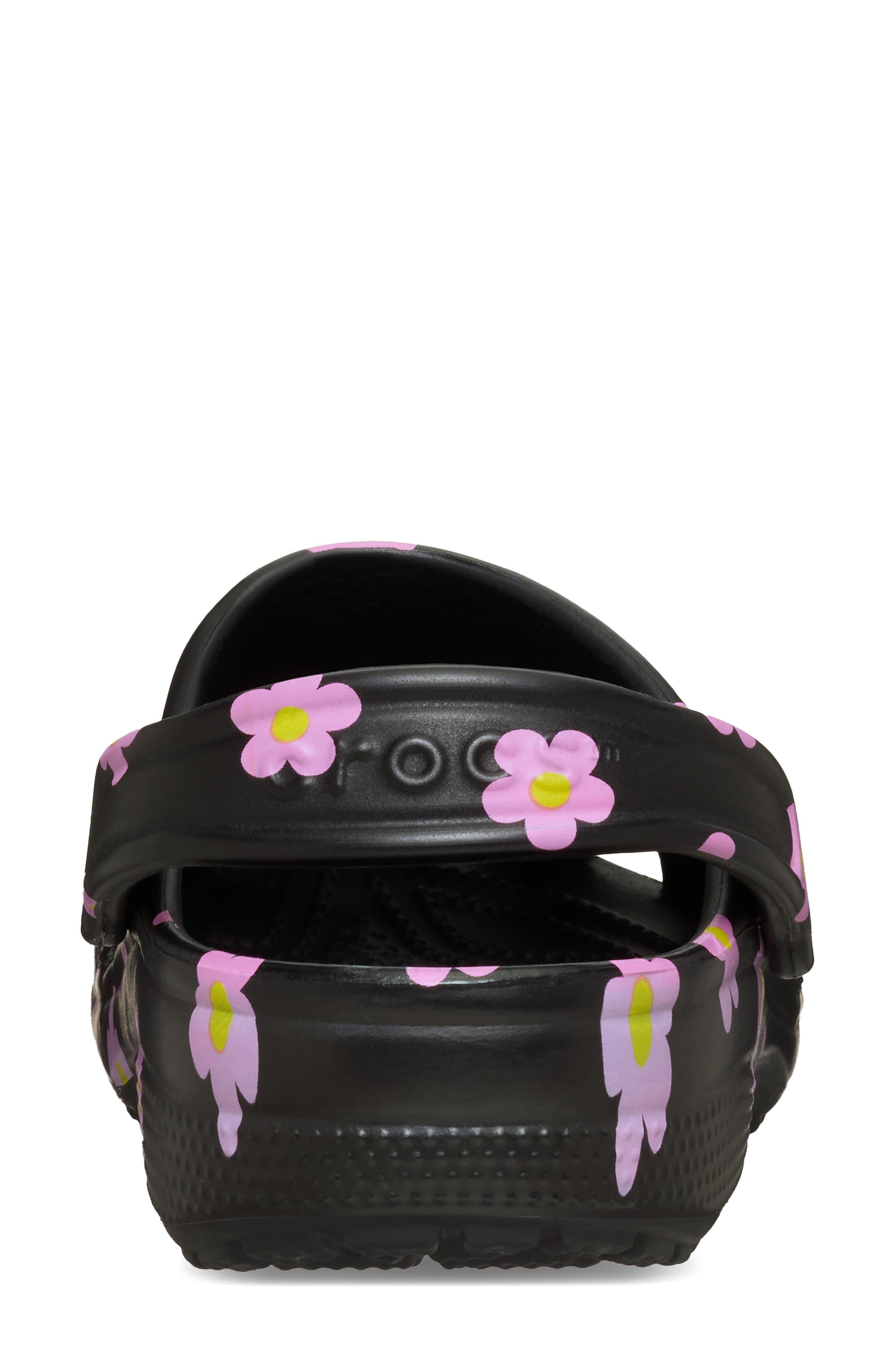 CROCS Flower Classic Clog, Alternate, color, Black