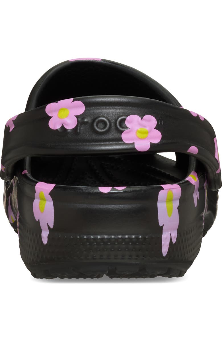 CROCS Flower Classic Clog, Alternate, color, Black