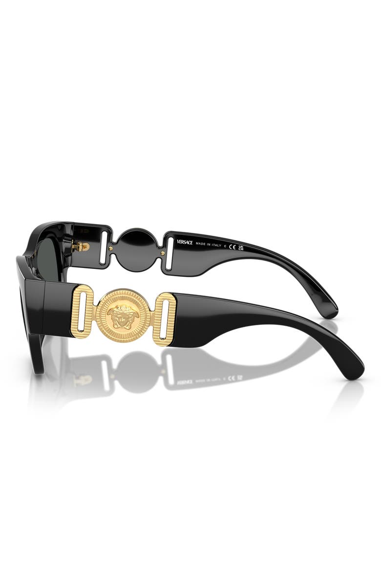 Versace 52mm Pillow Sunglasses, Alternate, color, Dark Grey