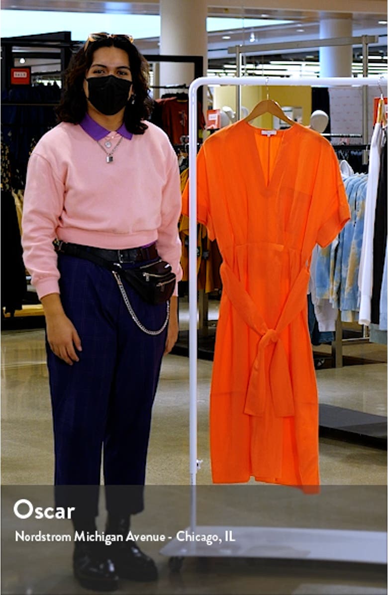 Cuff Sleeve Belted Dress, sales video thumbnail