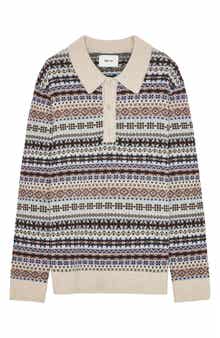 NN07 Robbie 60004 Fair Isle Polo Sweater